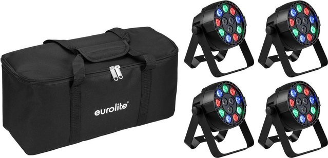 EUROLITE Set 4x AKKU Mini PARty RGBW Spot MK2 mit Soft-Bag in Schwarz Multicolour - Bild 1