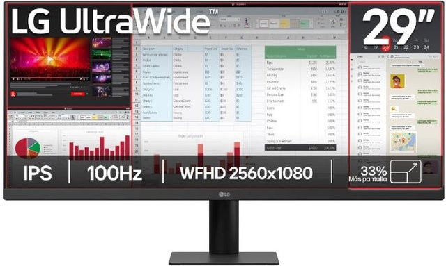 LG UltraWide Monitor 29U511A-B 29 Zoll IPS WFHD 21:9 Schwarz - Bild 1
