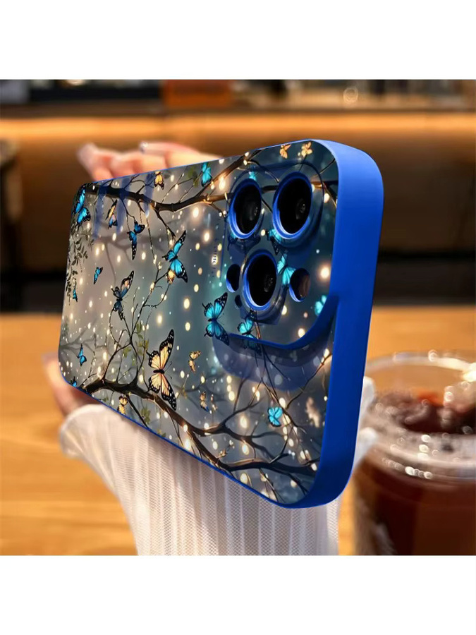 Stoßfeste Handyhülle mit leuchtendem Schmetterlingsmuster für iPhone 16 bis iPhone 7/8 Plus - Bild 6