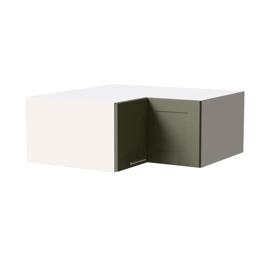 Feldmann-Wohnen Eckaufsatzschrank Oslo Küchenschrank mit Soft-Close-Türen in Weiß und Reed Green Matt, B/T/H: 90 x 36 x 90 cm - Bild 2