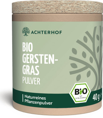 Achterhof Gerstengras Pulver Bio gemahlen 40 g - Bild 1