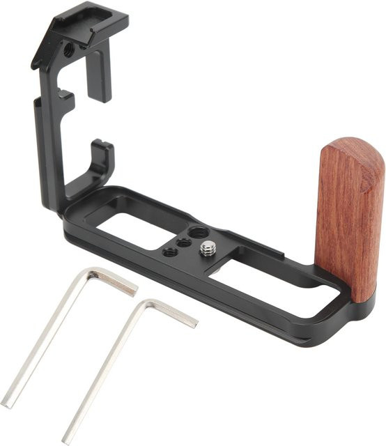KONNWEI Schnellwechselplatte aus Aluminiumlegierung mit Holzgriff in Grau für Fujifilm X-Serie - Bild 1