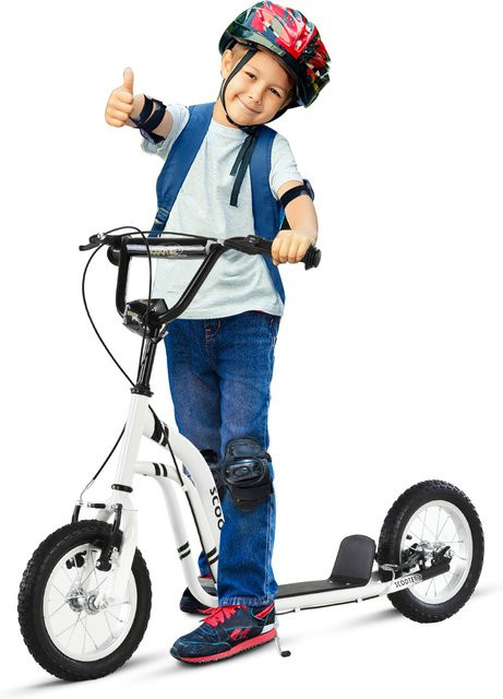 HOMCOM Kinderroller, Cityroller, Weiß, ab 5 Jahre - Bild 1
