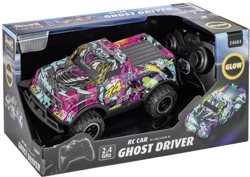 Revell Control Ghost Driver 24684 RC Einsteiger Modellauto Elektro Straßenmodell mit Lichteffekt im Maßstab 1:22, Mehrfarbig - Bild 1