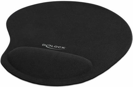 Delock 12040 Ergonomisches Mauspad mit Gel Handballenauflage in Schwarz - Bild 1