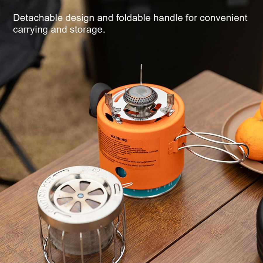 TOMTOP JMS Multifunktionaler Outdoor Camping Heizofen für Angeln und Wasserheizung, 2000W, Gas, Edelstahl, bunt - Bild 4