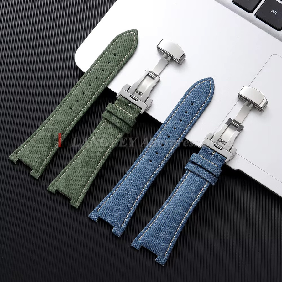 Uhrenarmband Nylon-Leder, 25*13mm, Herren und Damen - Bild 1