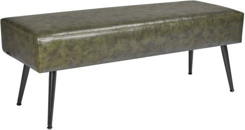 VEVOR Bettbank aus PU-Leder in Grün mit Metallbeinen und Nähten, gepolsterte Sitzbank für Schlafzimmer, Wohnzimmer oder Flur, B/T/H: 110 x 40 x 43 cm - Bild 1