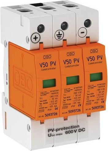 OBO Bettermann V50-B+C 3-PH600 Combicontroller 12.5 kA in Orange - Bild 1