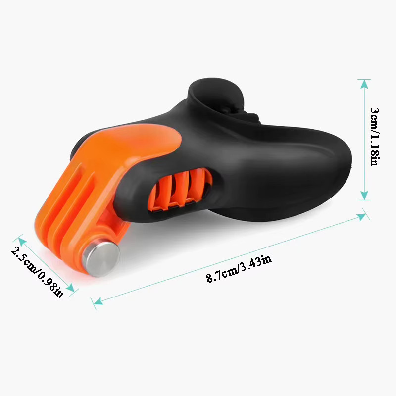 YUXI Surfing Tooth Mount Kit für GoPro, DJI Action 4 und Insta360 X3 in Schwarz - Bild 2