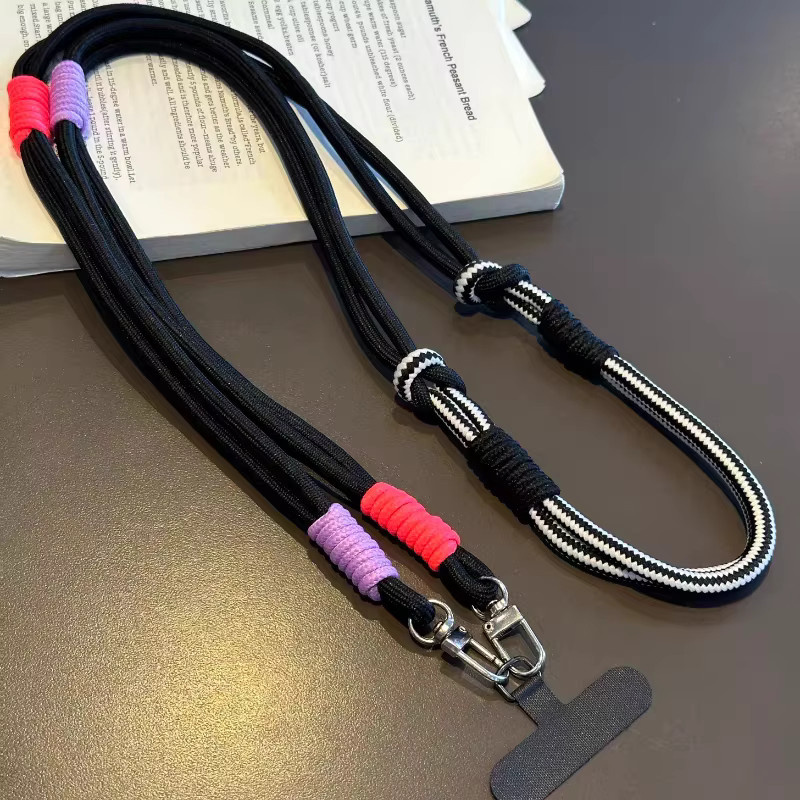 DOLANBIA Handy-Lanyard mit doppeltem Ringknoten als Cross-Body Anti-Verlust-Handykette in kontrastierendem Farbseil - Bild 2