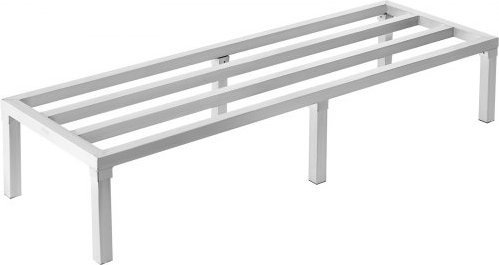 VEVOR Aluminium-Stauregal silber, kommerzielles Bodenregal für Lebensmittel, B/T/H: 152,4 x 50,8 x 30,48 cm - Bild 1