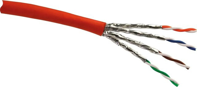 Schwaiger CAT7 Netzwerkkabel S/FTP Ethernet LAN unkonfektioniert orange 25 m - Bild 1
