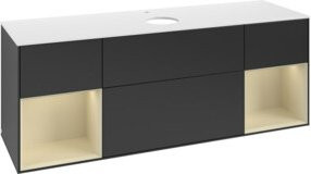 V&B Waschtischunterschrank Finion in Blau, Grau oder Weiß, lackiert, Breite: 160 cm, Tiefe: 50,1 cm - Bild 1