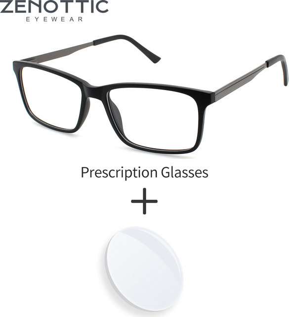 ZENOTTIC Korrektionsbrille, Vollrand, Kunststoff, Männer, XL Größe - Bild 1