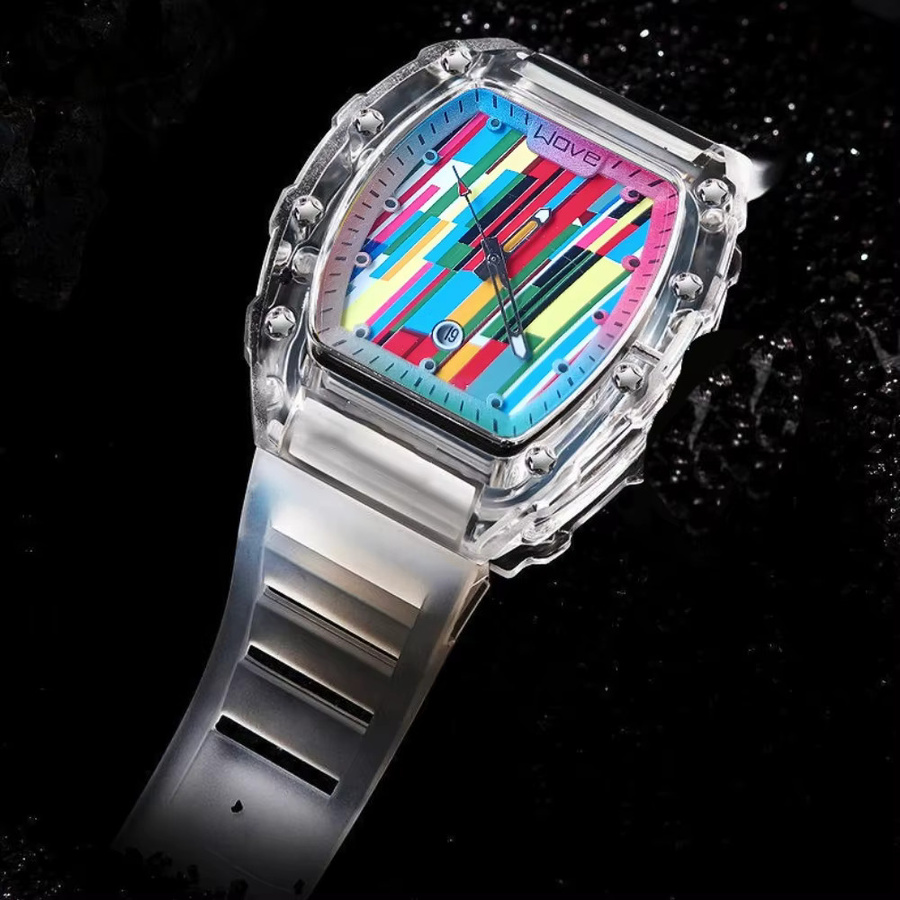 STARPERISH Armbanduhr Quarz, Tonneau, Bunt, Kunststoff, Herren - Bild 3