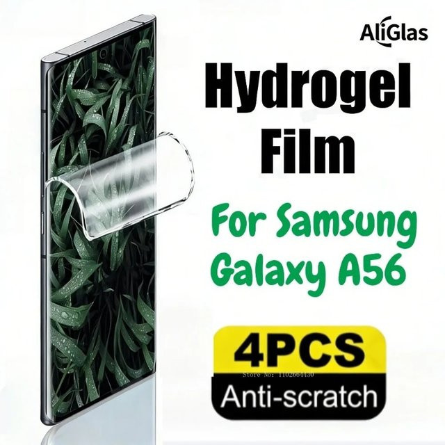 4er-Pack Hydrogel-Displayschutzfolie für Samsung Galaxy A56, transparente HD-TPU Schutzfolie für die Vorderseite - Bild 1