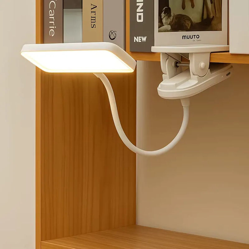 Leclstar LED Clip-Schreibtischlampe mit Augenschutz, aufladbare Nachttischlampe in Weiß mit Touch-Bedienung und warmweißem Licht - Bild 3