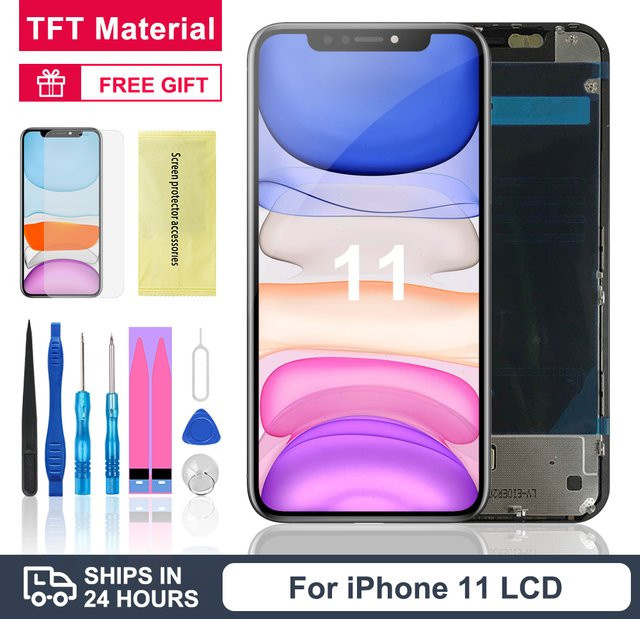 Incell AAA+ LCD-Display mit Touch-Digitizer-Baugruppe für iPhone 11 in Schwarz von sinmaytai - Bild 1