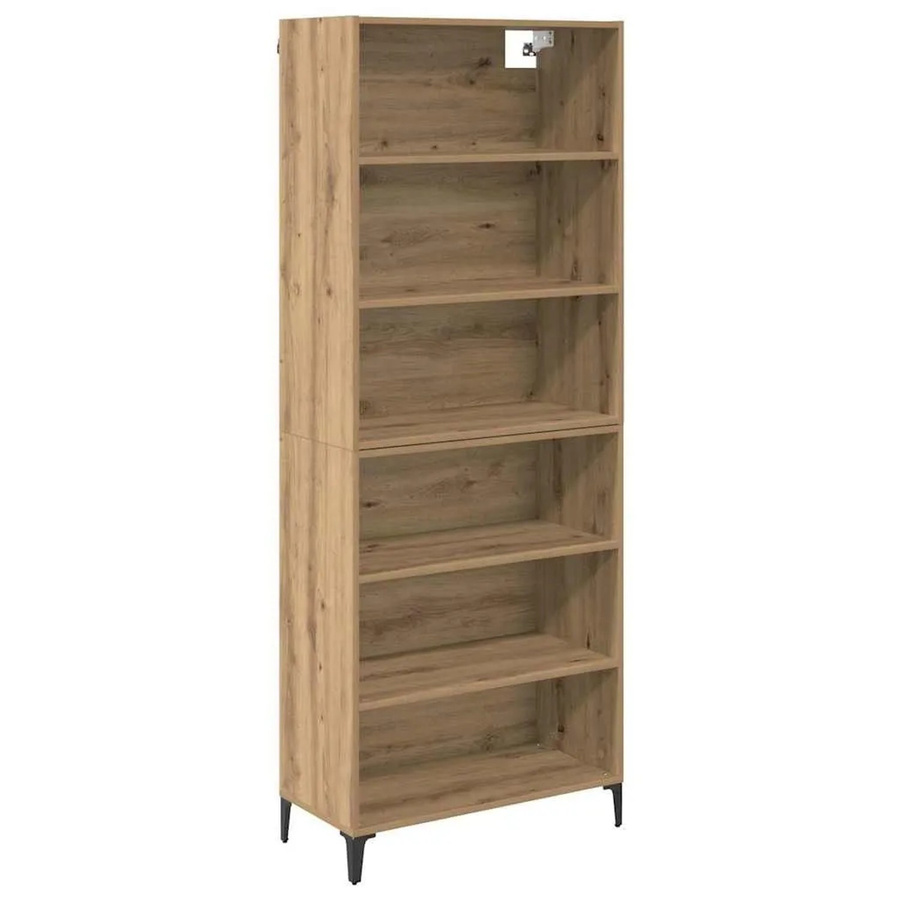 vidaXL Highboard Artisan-Eiche in Braun aus Holzwerkstoff, B/T/H: 69,5 x 34 x 180 cm - Bild 2