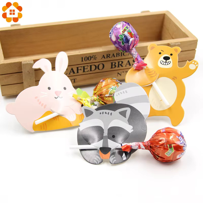 50 Stück Dekorative Karton-Karten mit Tier-Motiven wie Kaninchen, Ente und Bär in Mehrfarbig für Kindergeburtstage und Baby Shower Partys - Bild 2