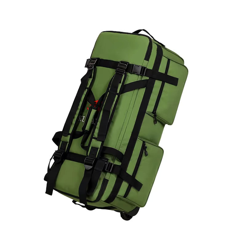 KLQDZMS Outdoor Gepäcktasche aus Oxford-Gewebe als Kleiderorganizer für Reisen in Schwarz und Grün - Bild 3