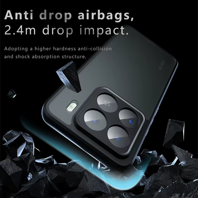 Xiaomi Schutzhülle für Mi 15T 5G und 17 Pro Max, matte transparente Acryl-Rückseite, stoßfeste Handyhülle - Bild 3