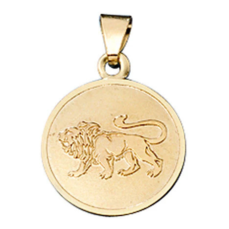 Colfem Anhänger Sternzeichen Löwe, 333 Gelbgold, matt, Unisex - Bild 1