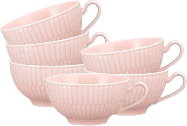 Seltmann Weiden Teetassen Amina Keramik Pink 6er Set 0,14 l pro Tasse - Bild 1