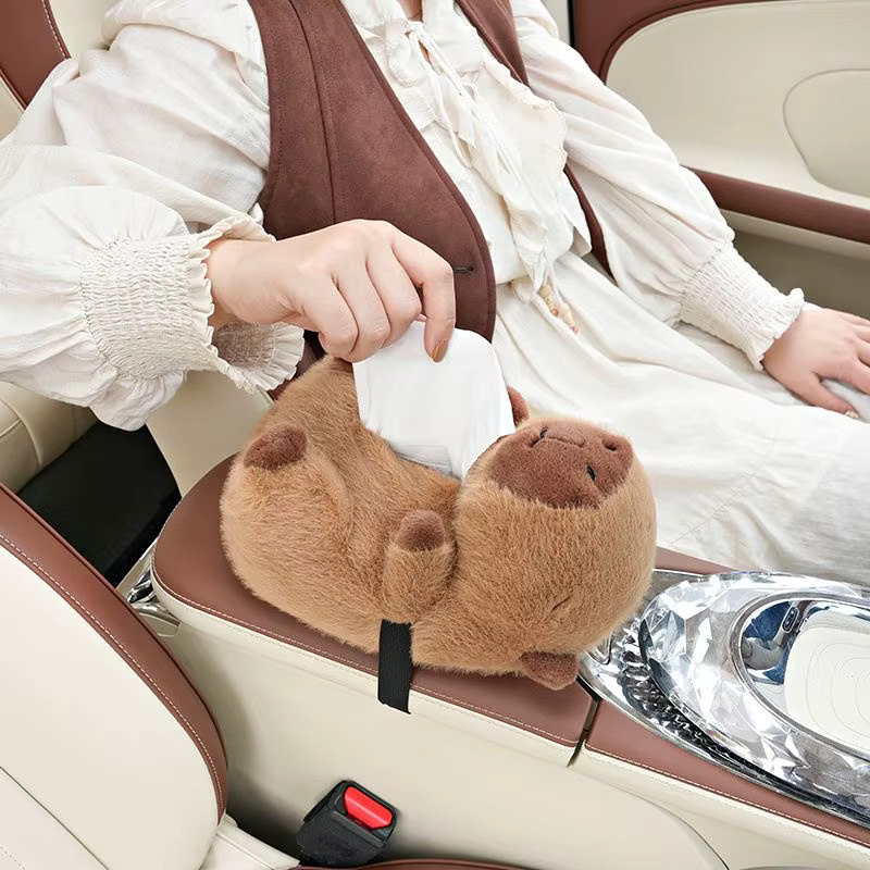 GDzaccly Capybara Plüsch Auto Kissen, Kombination, Braun - Bild 2