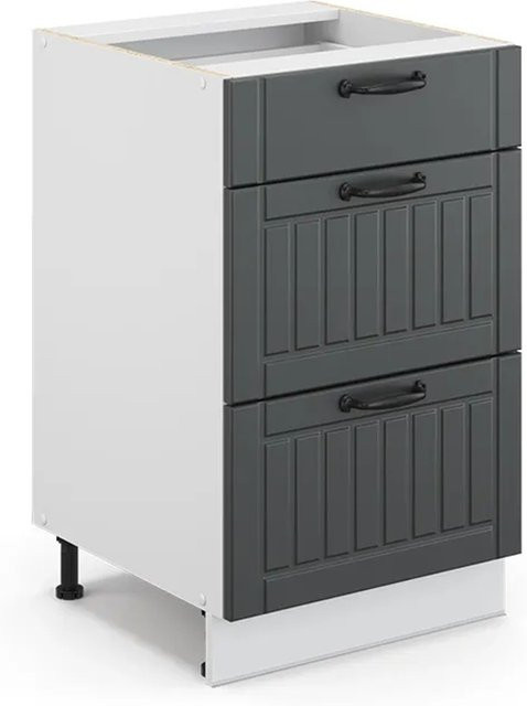 Vicco Badschrank Fame-Line in Anthrazit und Weiß mit Soft-Close-Türen und internen Schubladen, B/H: 50 x 82 cm - Bild 1