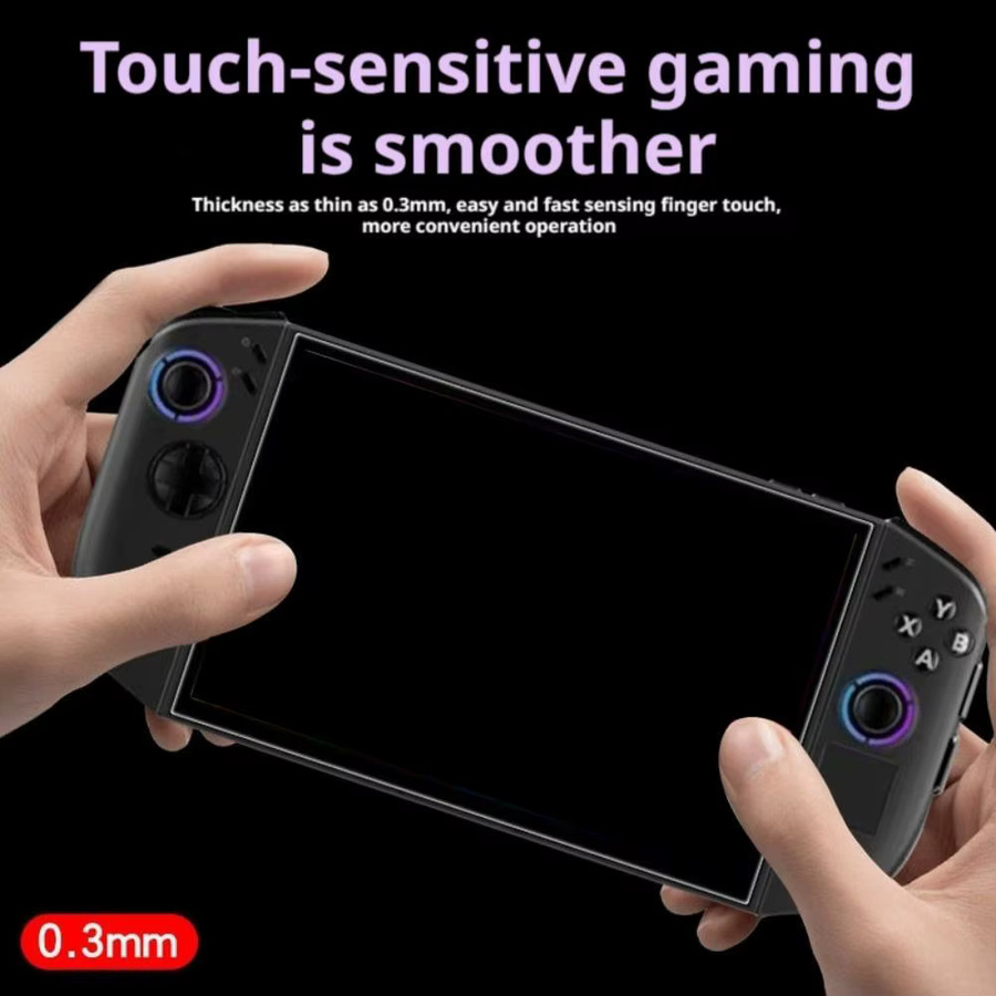 Hochauflösende Handschutzfolie aus gehärtetem Glas für deine Lenovo Legion Go Spielkonsole in Lila und Transparent - Bild 5