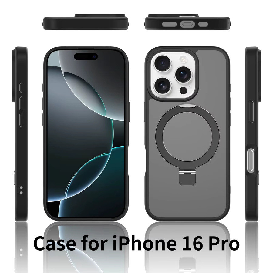 Stoßfeste matte MagSafe Handyhülle von NYFundas für iPhone 17 Pro Max bis iPhone 11 in Transparent oder Schwarz - Bild 2