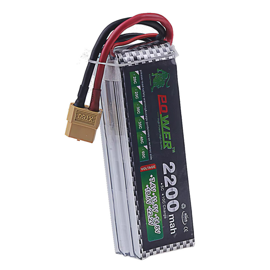 RC.BURST LiPo Batterie 4S 2200mAh 14,8V 60C mit T, JST, XT30 oder XT60 Stecker für RC Hubschrauber, Flugzeuge, Quadcopter und Autos - Bild 3