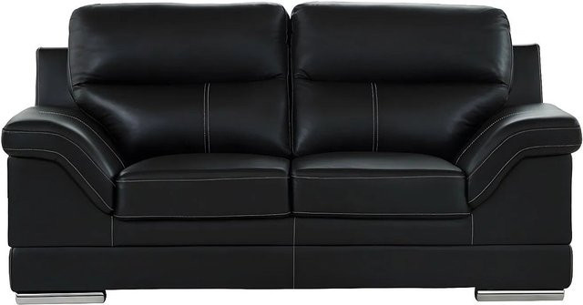 Vente-unique Sofa Monika in Schwarz aus Büffelleder mit 190 cm Breite - Bild 1
