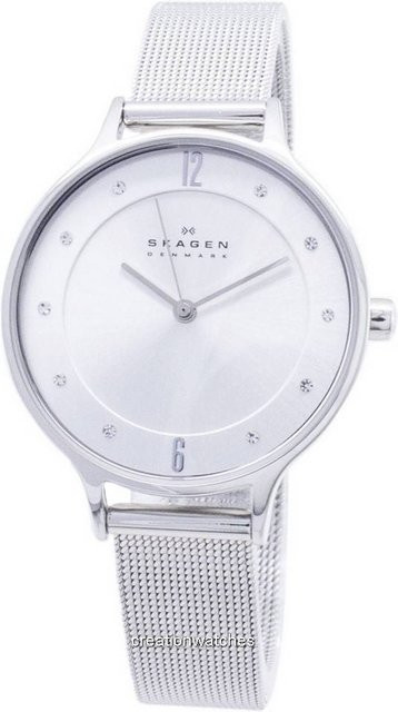 Skagen Damenuhr, Quarz, Edelstahl, Silber, Kristall, 3 ATM - Bild 1