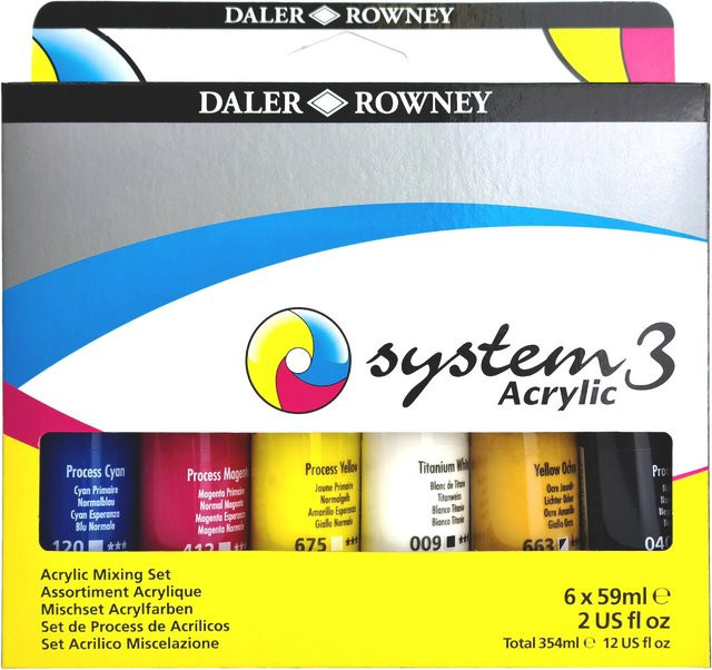Daler-Rowney System 3 Acrylic Primärfarben Set Multicolor - Bild 1