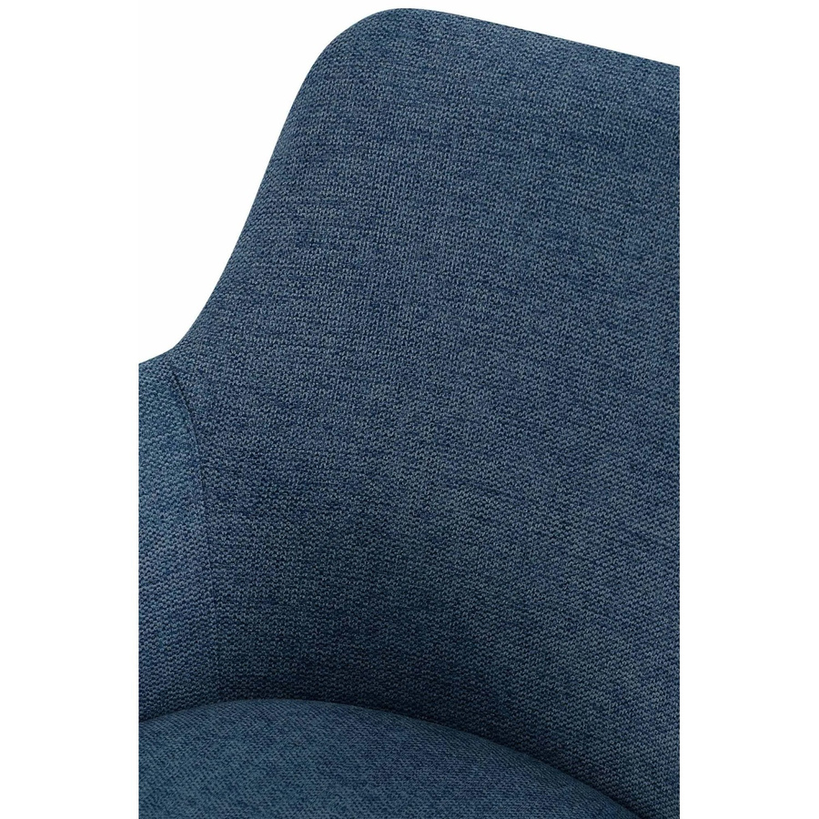 2er Set Esszimmerstühle DELUKE PELON in Blau aus Stoff und Metall, B/T/H: 56 x 62 x 81 cm - Bild 2