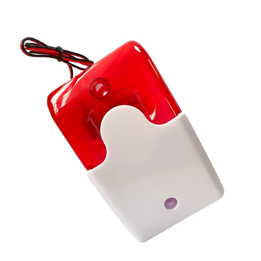 KUANGZIPENG LED Strobe Licht Sirene mit 120 dB und Sprachfunktion in Rot für WiFi GSM PSTN Alarmsysteme - Bild 2