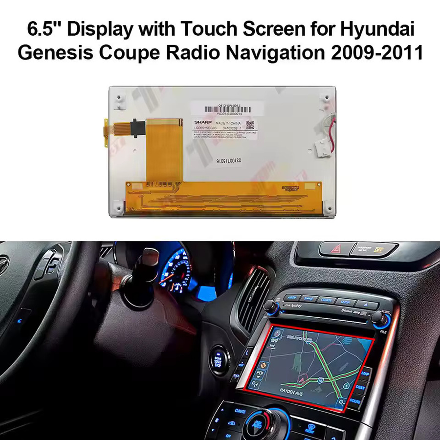 6,5-Zoll Touchscreen Navigationssystem für Hyundai Genesis Coupe und Kia Rondo Rio in Schwarz - Bild 2