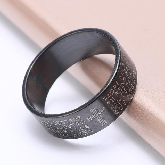 Ringe Edelstahl, Schwarz, Unisex - Bild 1