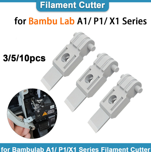 3-teiliger Ersatz-Filamentschneider für Bambulab A1, P1 und X1 Serie 3D-Drucker zur Vermeidung von Filamentstauungen - Bild 1