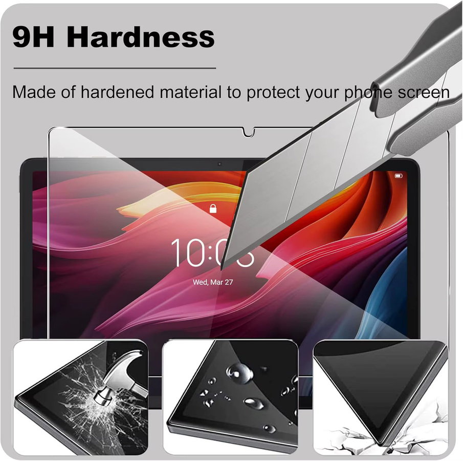 Lenovo Tab K11 Plus (11,45 Zoll) 2024 Displayschutzfolie aus gehärtetem Glas, 9H, ultraklar und transparent - Bild 4