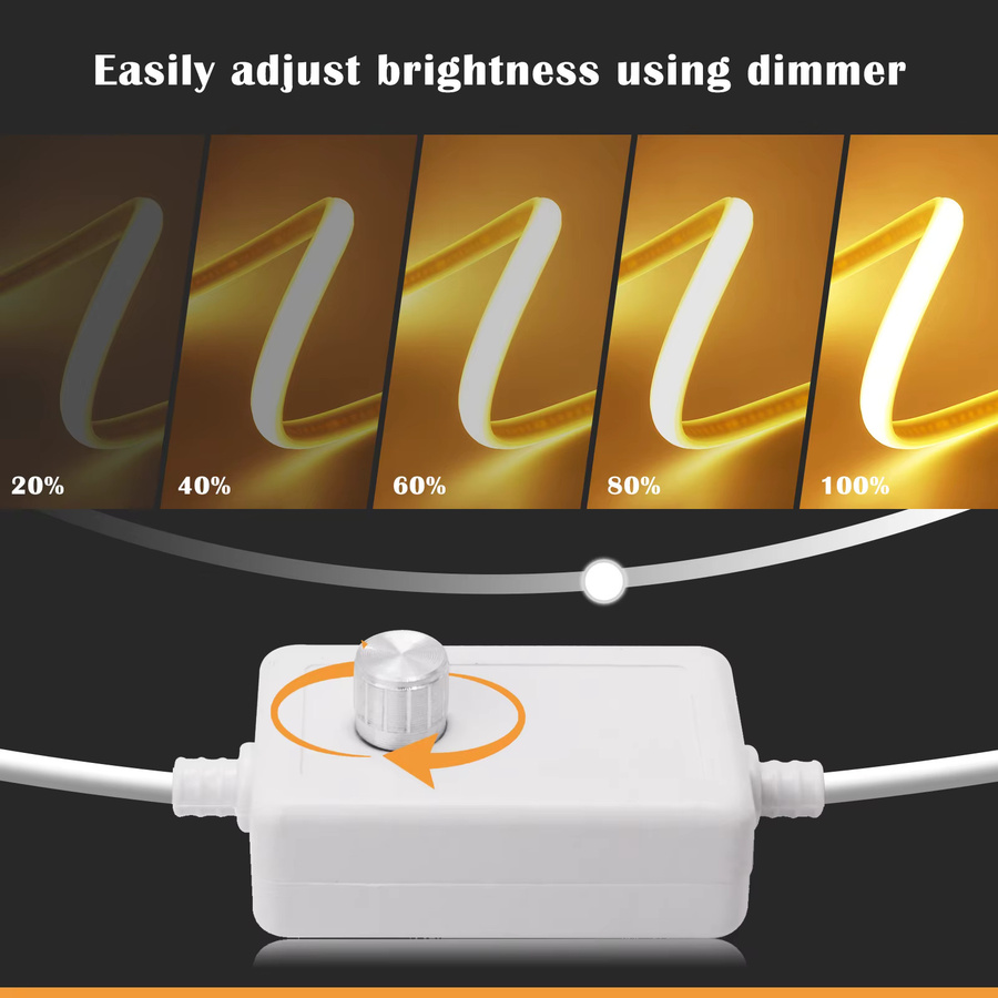HEGEHE Dimmbarer COB LED-Neonlicht Streifen, Wasserdichtes Flexibles LED Band für 220V - Bild 2