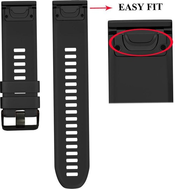 Smart Watch Armband Silikon, schwarz, Unisex - Bild 1