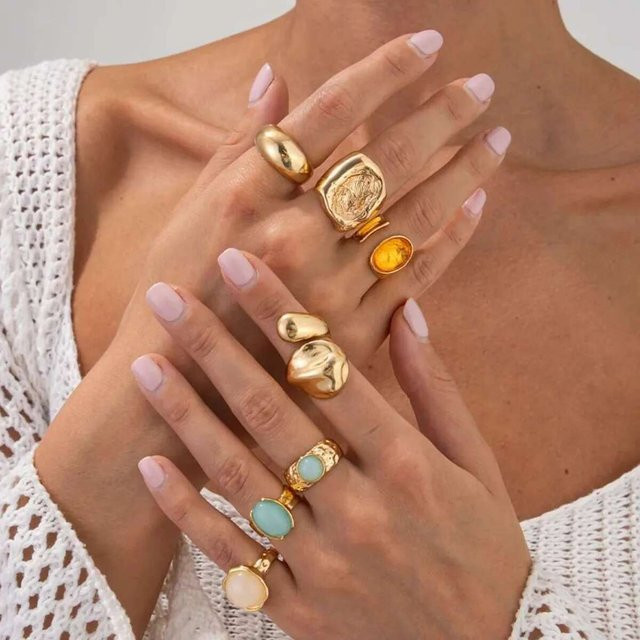 Salircon Ringe, Bunt, Kristall, Damen - Bild 1