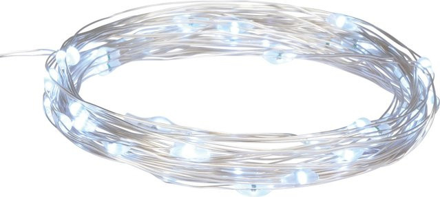 LED-Drahtlichterkette mit 40 LEDs in Kaltweiß auf Kupferdraht, 4 m Länge - Bild 1