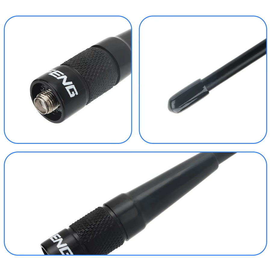 ABBREE Walkie-Talkie-Antenne AR-771 Dualband High Gain Antenne mit SMA-Buchse in Schwarz für Baofeng UV-5R UV 21 PRO V2 5RH und Quansheng UV-K5 - Bild 4