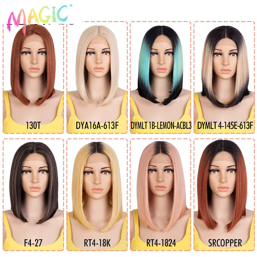 Magic Lace-Front-Perücke, kurzer Bob, Ombre-Blond, Damen - Bild 1