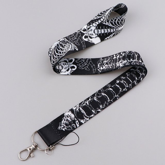 Ninesails Schlüsselband mit Schädel-Design für Handy, Schlüssel und Ausweise in Schwarz, Unisex - Bild 1